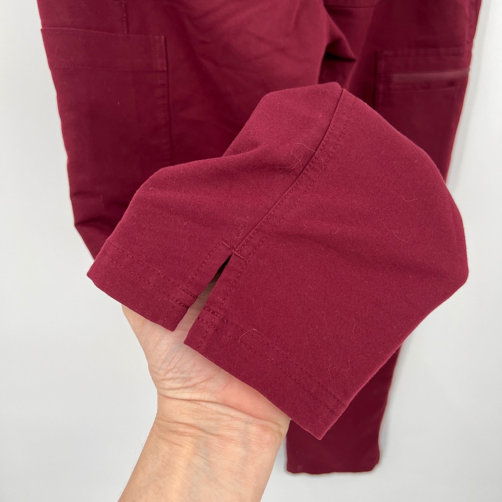 FIGS Yola Skinny High Waisted Scrub Pants Cranberry Red Size XS/P - Picture 7 of 10